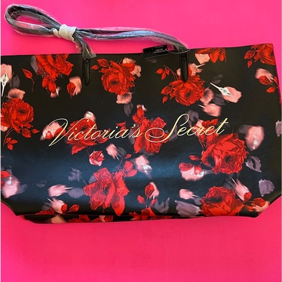 Victoria's Secret Limited Edition 2019 Large Red Floral Rose Tote Bag NW… - Picture 3 of 3